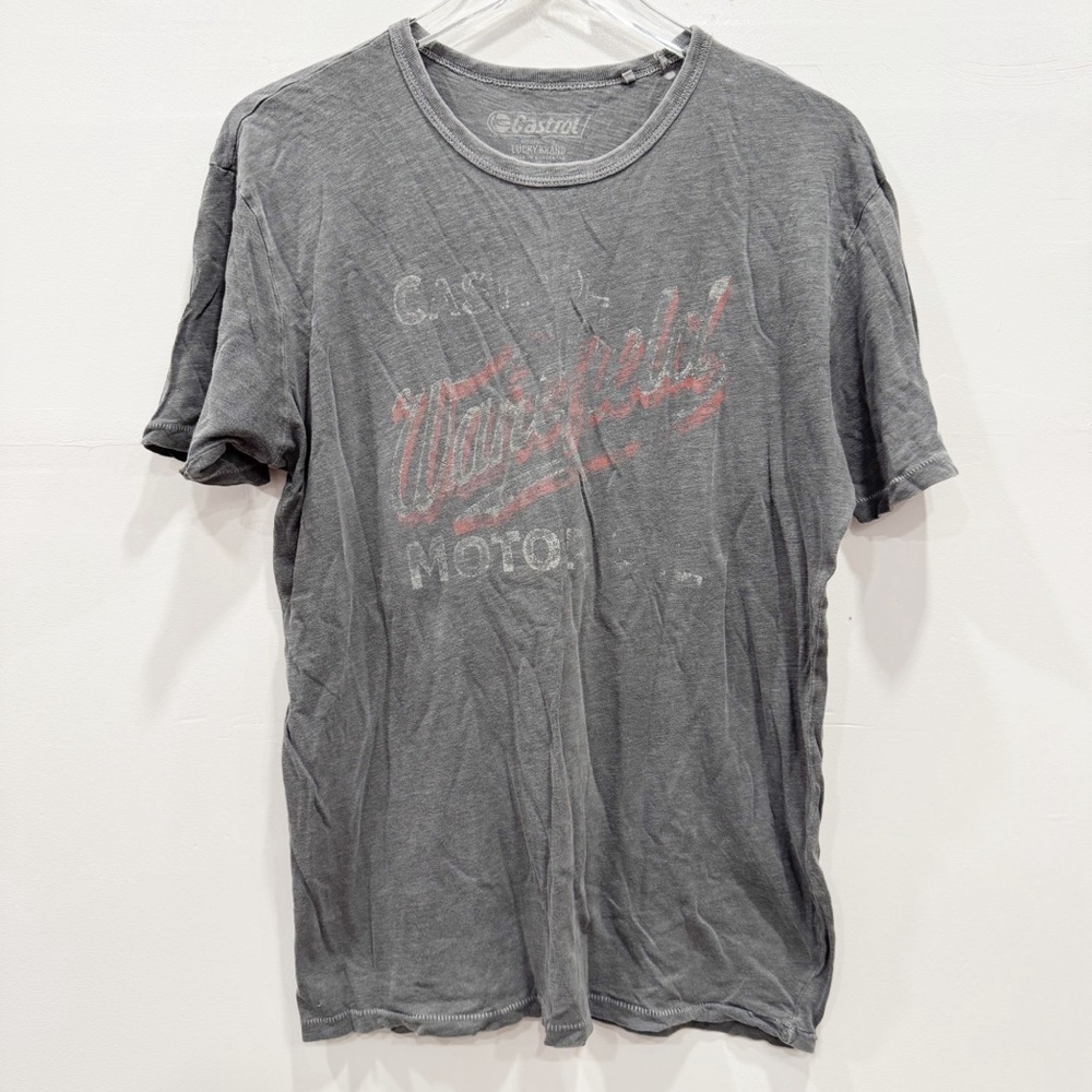 Lucky Brand Castrol Wakefield Motoroil Vintage Short Sleeve Tee Medium Cotton